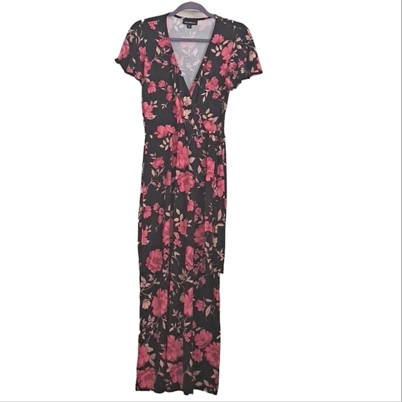 Fortune Ivy Women's Floral Print Maxi Dress Size Large NWOT - Picture 1 of 7